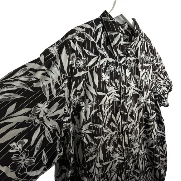 HB Harbor Bay‎ Shirt Mens 2XLT Hawaiian Brown Cream Short Sleeve 100% Cotton - Picture 4 of 12
